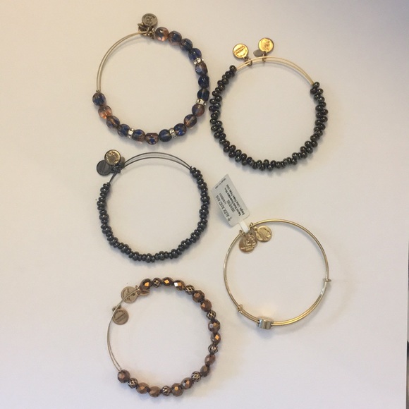 Alex and Ani Gold and Brown Hued Bracelets (5) - Picture 5 of 6